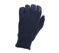 SEALSKINZ Gant tricoté Coupe-Vent pour Tous Les Temps - Bleu Marine, Unisex-Adult