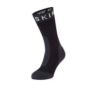 SEALSKINZ unisexe chaussette imperméable de taille moyenne pour le temps froid extreme - noir/gris/blanc, XL