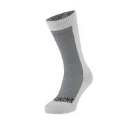 SEALSKINZ unisexe chaussette imperméable de taille moyenne pour le temps froid - gris, S