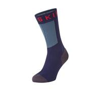 SEALSKINZ unisexe chaussette imperméable Hydrostop de taille moyenne pour le temps chaud - bleu marine/gris/rouge, M