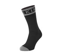 SEALSKINZ unisexe chaussette imperméable Hydrostop de taille moyenne pour le temps chaud - noir/gris, L