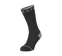 SEALSKINZ unisexe chaussette imperméable Hydrostop de taille moyenne pour tous les températures - Noir/gris, XL