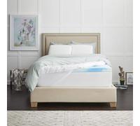 Sealy SealyChill™ Surmatelas en Gel + Mousse à mémoire de Forme Confortable de 10,2 cm avec Dessus d'oreiller, Housse Lavable résistante aux allergènes, Grand lit (F02-00161-QN0), Blanc