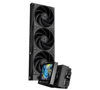 Seam 360 noir-360mm AIO,écran LCD carré de 3,5 '' pour les images, pompe haute performance à aspiration magnétique pour une résolution de 640x480 avec ventilateur intégré,pour AM5/ lga1851