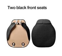 Seametal Housse De Siège De Voiture En Lin Respirant Universel Avant Arrière Coussin De Siège De Voiture Tapis Protecteur Pour Accessoires D'intérieur De Voiture.2pcs Black Front.