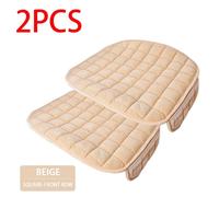 Seametal Housse De Siège De Voiture En Peluche Coussin De Siège De Voiture Ultra-Doux Tapis De Protection De Siège De Voiture Antidérapant Universel Pour Berline Suv Camion Pick-Up.Beige Front 2pcs.