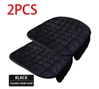 Seametal Housse De Siège De Voiture En Peluche Coussin De Siège De Voiture Ultra-Doux Tapis De Protection De Siège De Voiture Antidérapant Universel Pour Berline Suv Camion Pick-Up.Black Front 2pcs.