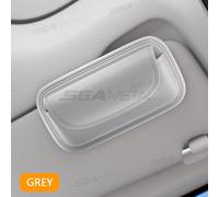 Seametal-Pare-Soleil De Voiture,Étui À Lunettes,Plaque De Pare-Soleil Automatique,Sac D'évaluation De Lunettes,Plaque De Téléphone,Boîte De Lunettes De Soleil - Type Grey