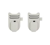 Seametal Voiture Pare-Soleil Porte-Lunettes Magnétique Lunettes Cintre Pince Luxe Similicuir Voiture Lunettes De Soleil Support Support Universel - Type White 2pcs