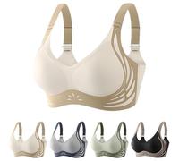 Seamless Bras for Women No Underwire Powerful Push up Minimizer Bras Adjustable Full Coverage Comfort Underwear for Everyday (Pink,TTG)