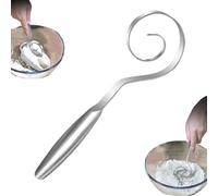 Seamless Dough Whisk for Sourdough,Stainless Steel Bread Dough Whisk for Cooking,Handheld Sour Dough Mixer,Bread Making Tool for Pizza,Pastry,Cake Batter,Mixing,Stirring,Kneading Thick Batter (1pcs)