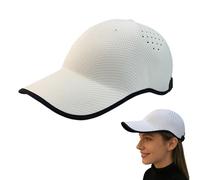 Seamless Packable Lightweight Sports Baseball Cap, Adjustable Ultra-Breathable Washable Hats Unisex for Golf Travel (White)