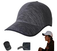 Seamless Packable Lightweight Sports Baseball Cap,Ultra-Breathable Unisex Quick-Dry Running Hat,Washable Adjustable Golf Cap (Grey)