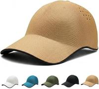 Seamless Packable Lightweight Sports Baseball Cap, Ultra-Breathable Washable & Portable Quick-Dry Hat for Golf, Tennis, and Travel(Yellow)