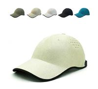 Seamless Packable Lightweight Sports Baseball Cap, Ultra-Breathable Washable & Portable Quick-Dry Hat for Golf, Tennis,Travel (Beige)