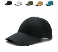 Seamless Packable Lightweight Sports Baseball Cap, Ultra-Breathable Washable & Portable Quick-Dry Hat for Golf Travel (Black)