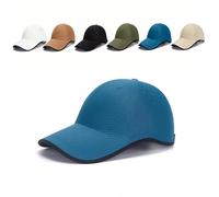 Seamless Packable Lightweight Sports Baseball Cap, Ultra-Breathable Washable with Adjustable Strap, for Golf Travel (Blue)