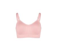 Seamless Wireless Bra for Women - Medium Support with Removable Cups, Adjustable Straps for Everyday Comfort(Rose Water,44A)