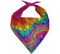 SEANATIVE Bandana arc-en-ciel hippie tribal pour chien de petite, moyenne et grande taille, écharpe respirante