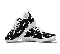 SEANATIVE Baskets tendance confortables pour femme - Chaussures de course à pied - En maille - Pour adolescentes - Chaussures de randonnée et de tennis - Orange - Teckel, 38 EU