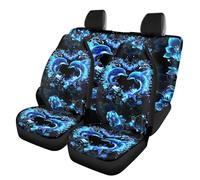 SEANATIVE Blue Dolphin Lot de 4 housses de siège arrière universelles pour siège avant Compatible avec la plupart des voitures
