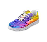 SEANATIVE Chaussures de randonnée tendance en maille respirante pour femme - Vert - Aquarelle liquide., 40 EU