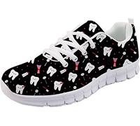 SEANATIVE Chaussures de sport confortables pour femme - Chaussures de course à pied en maille à lacets pour adolescentes - Baskets de randonnée et de tennis, Dentiste, 40 EU