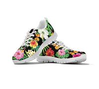 Seanative Chaussures de sport tendance pour femmes avec lacets, respirantes et en maille, baskets plates pour adolescentes, idéales pour la randonnée, le tennis et les entraînements, 39 EU