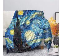 SEANATIVE Couvertures en microfibre super douces en peluche polaire avec Van Gogh Nuit étoilée et peinture galaxie - Housse de canapé confortable et chaude - XXL