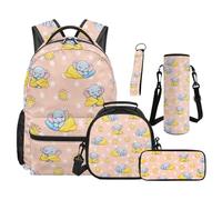 SEANATIVE Ensemble sac à dos 43,2 cm avec sac à déjeuner et trousse à crayons, Éléphant, Sac à dos tyrolien