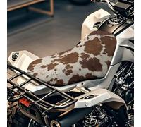 SEANATIVE Housse de siège de moto à imprimé vache - Accessoires universels imperméables et élastiques - Housses de coussin respirantes et rembourrées
