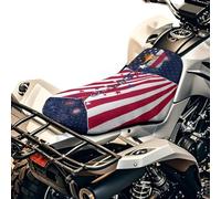 SEANATIVE Housse de siège de moto Aigle drapeau américain - Housse de siège quatre roues - Accessoires universels imperméables et élastiques - Coussin de protection respirant rembourré pour le jour de
