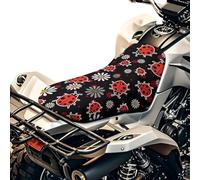 SEANATIVE Housse de siège de moto ATV 4 roues - Accessoires universels imperméables et élastiques - Housses de coussin respirantes et rembourrées - Motif vache ethnique tribal des Highlands