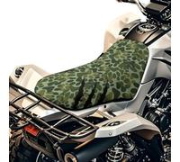 SEANATIVE Housse de siège de moto ATV - Accessoires universels imperméables et élastiques - Housses de coussin respirantes et rembourrées - Motif boussole camouflage