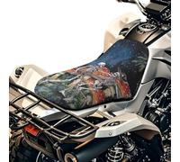 SEANATIVE Housse de siège de moto ATV rembourrée - Coussin de siège passager - Respirant - Résistant à l'eau - Accessoires à quatre roues - Violet coucher de soleil cocotier