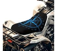 SEANATIVE Housse de siège de moto boussole - Accessoires universels imperméables et élastiques - Pour sports motorisés - Housse de coussin rembourrée respirante