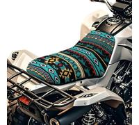 SEANATIVE Housse de siège de moto géométrique aztèque - Housse de siège quatre roues - Accessoires universels imperméables et élastiques - Housses de coussin respirantes et rembourrées