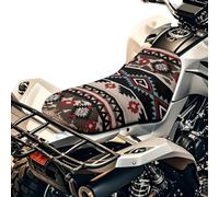 SEANATIVE Housse de siège de moto géométrique aztèque - Housse quatre roues - Accessoires universels imperméables et élastiques - Housses de coussin respirantes et rembourrées