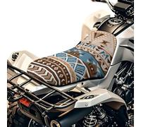 SEANATIVE Housse de siège de moto - Housse de siège de moto - Accessoires universels imperméables et élastiques - Coussin rembourré respirant - Imprimé tribus ethniques