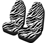 SEANATIVE Housse de siège de voiture élégante avec motif zèbre, pour voiture, accessoires intérieurs, véhicule universel, coussin de siège avant