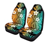 SEANATIVE Housse de siège de voiture pour femmes - Protection intérieure de voiture avec motif fleur de frangipanier polynésien anti-grattage - Coussin de siège avant pour SUV, berline, camion