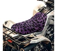 SEANATIVE Housses de siège noires léopard pour 4 roues - En polyester imperméable - Accessoires pour moto - Coussin de protection respirant et rembourré