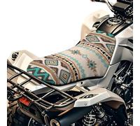 SEANATIVE Housses de siège pour 4 roues - En polyester imperméable - Accessoires pour moto - Respirant - Rembourré - Imprimé vache ethnique tribal
