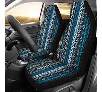 SEANATIVE Lot de 2 housses de siège universelles à coussin d'air hippie - Protection extensible pour voiture, SUV et coffre - Motif tribal africain