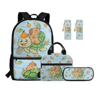 SEANATIVE Lot de 5 sacs à dos légers pour enfants de 43,2 cm, Tortue Capybara, Sac à dos tyrolien