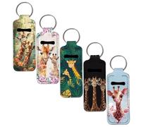 SEANATIVE Porte-rouge à lèvres - Porte-baume à lèvres portable - Poche à clipser, girafe, Taille unique