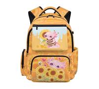 SEANATIVE Sac à dos d'école pour enfants de 43,2 cm avec poches multiples, Adorable Axolotl., Sac à dos tyrolien