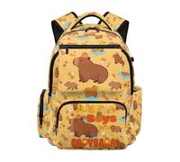 SEANATIVE Sac à dos d'école pour enfants de 43,2 cm avec poches multiples, Axolotl de lecture violet, Sac à dos tyrolien