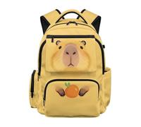 SEANATIVE Sac à dos d'école pour filles 43,2 cm de grande capacité, Capybara drôle, Sac à dos tyrolien