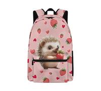 SEANATIVE Sac à dos d'école, sacs de voyage pour enfants, garçons et filles, sacs à dos légers pour l'école primaire, grand sac à dos, Hérisson Fraise